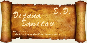 Dijana Danilov vizit kartica